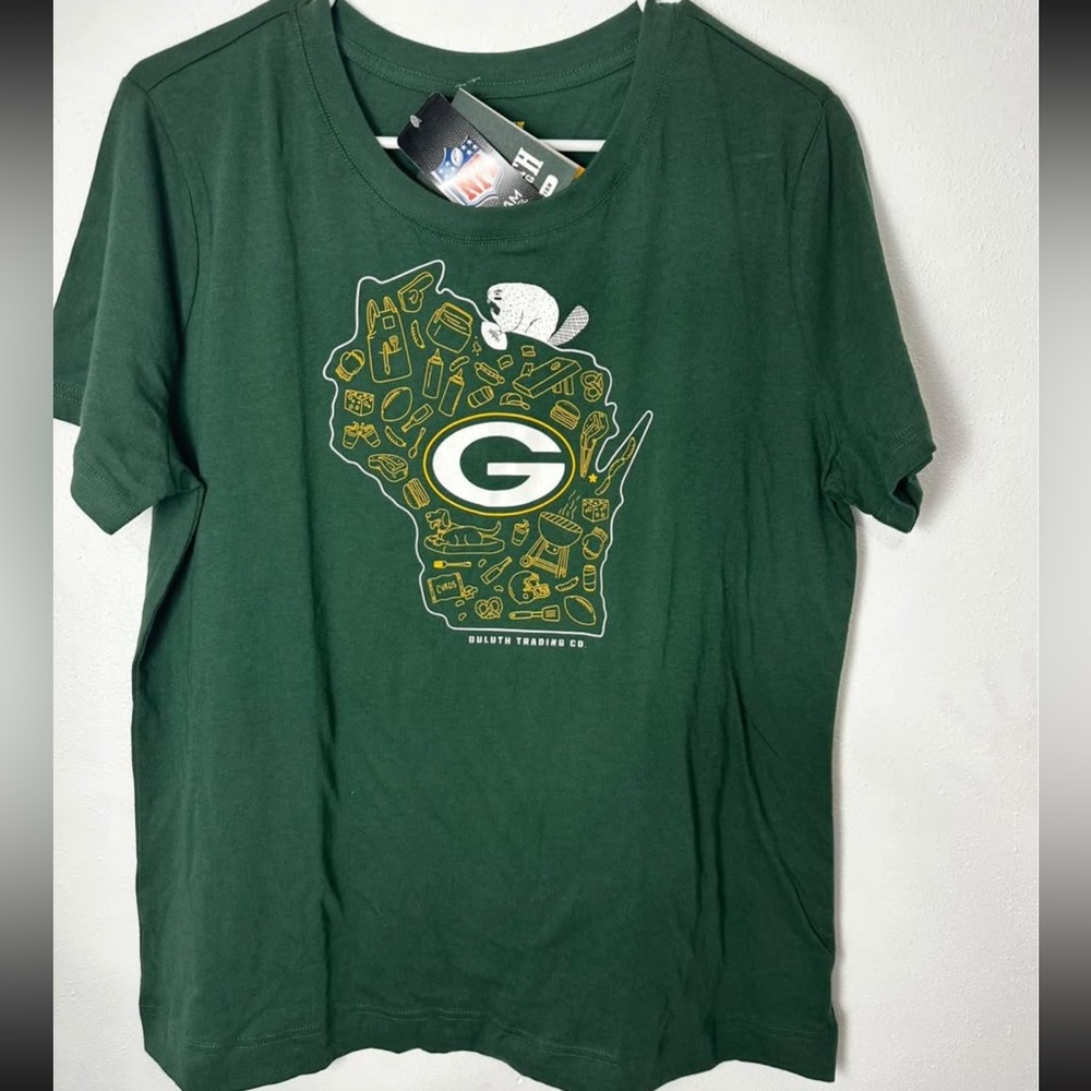 Duluth Trading Co Green Bay Packers NFL Graphic Tee women’s size large new w/tag